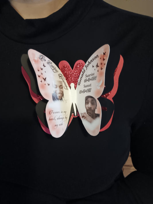 Custom Butterfly Memorial Pins